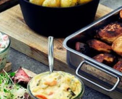 menu bestående af flere retter