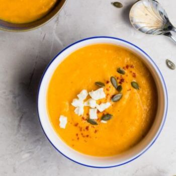 græskarsuppe i den sunde frokostordning